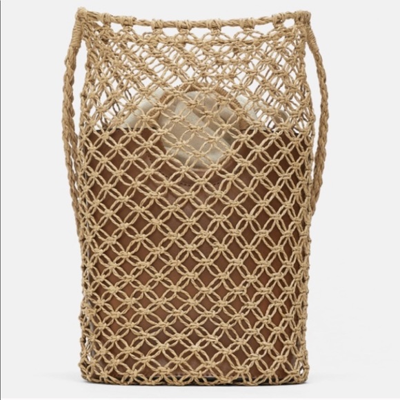 NWT Zara: net bucket bag. 2 in 1! - Picture 2 of 5